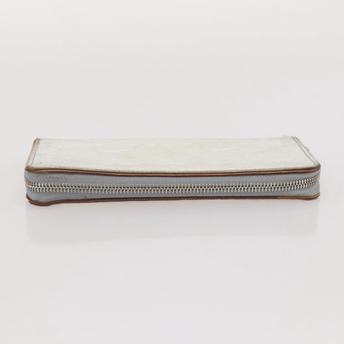 LOUIS VUITTON Monogram Mirror Zippy Wallet Vertical Silver M80808 Auth 205814A