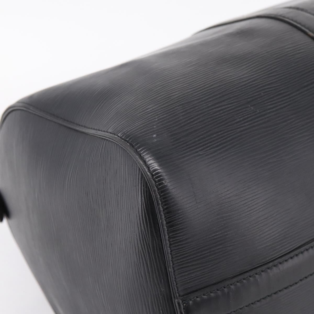 LOUIS VUITTON Epi Keepall 45 Boston Bag Noir M42972 LV Auth 205821A