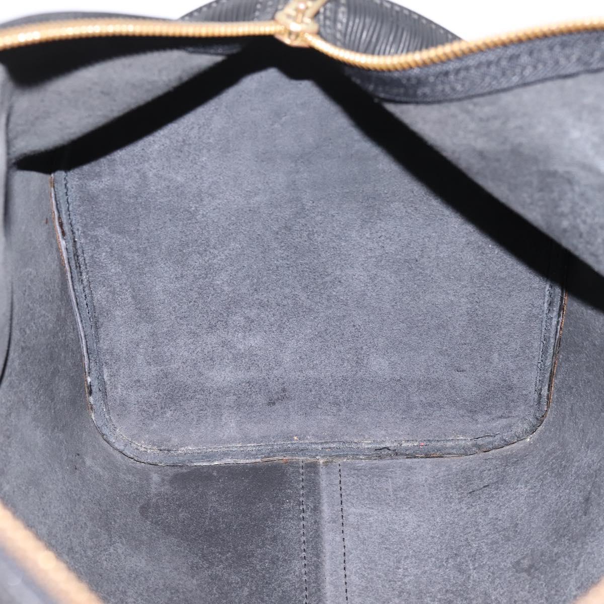 LOUIS VUITTON Epi Keepall 45 Boston Bag Noir M42972 LV Auth 205821A