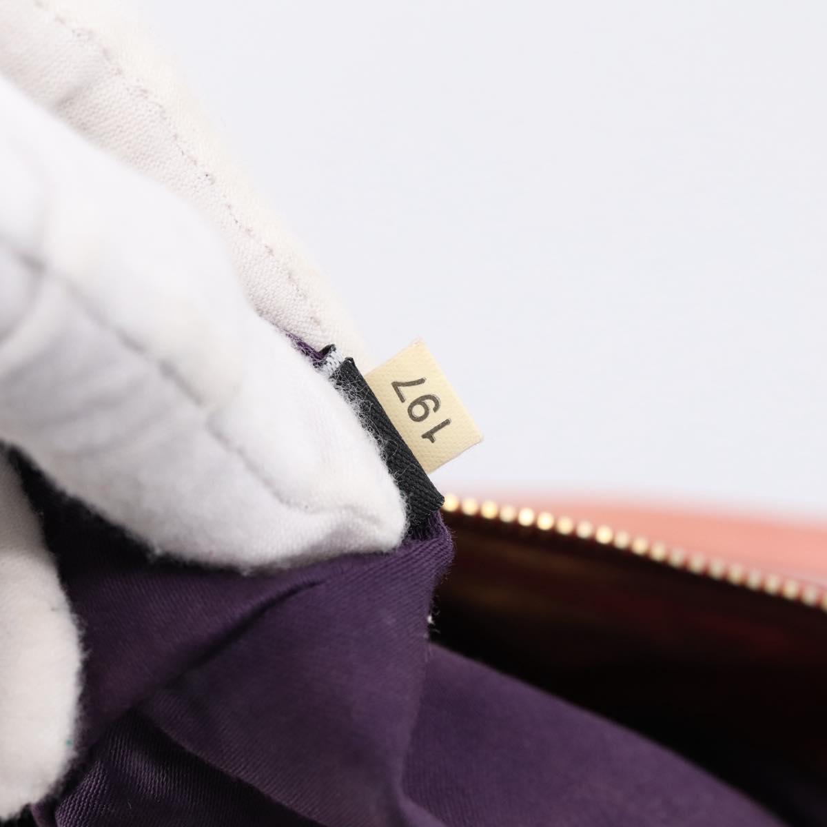 Miu Miu Vitellolux Hand Bag Leather 2way Pink Gold Auth 205828V