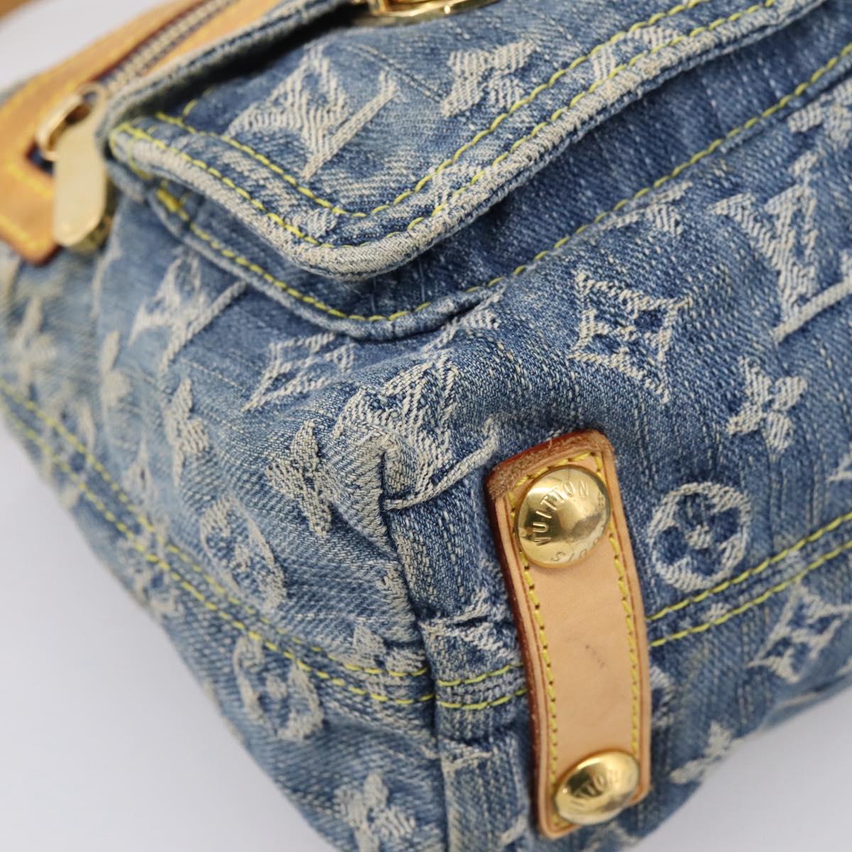 LOUIS VUITTON Monogram Denim Buggy PM Shoulder Bag Blue M95049 LV Auth 205830V