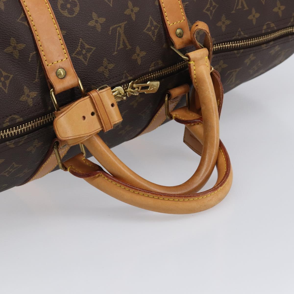 LOUIS VUITTON Monogram Keepall 55 Boston Bag M41424 LV Auth 205835A