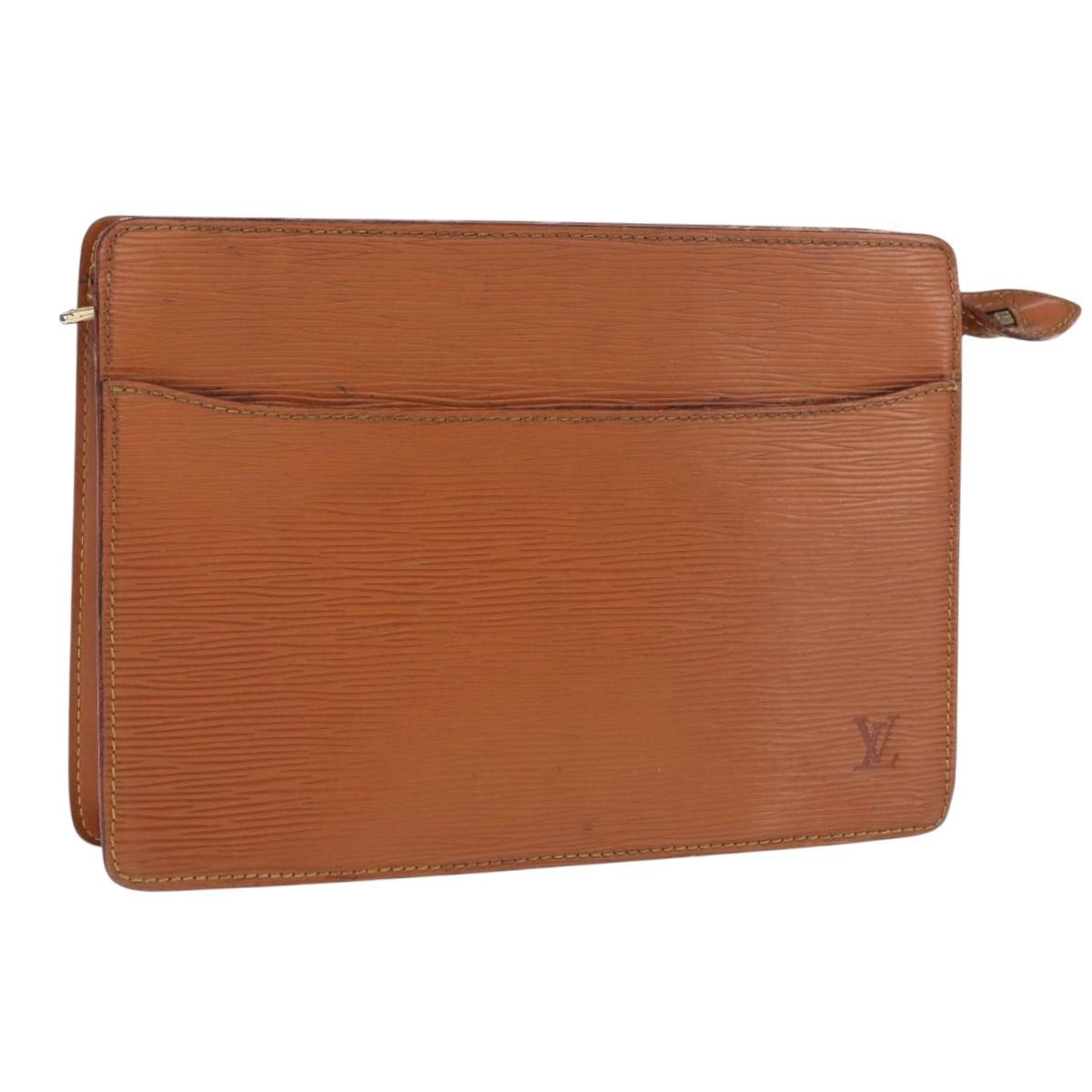 LOUIS VUITTON Epi Pochette Homme Clutch Bag Zipangu Gold M52528 LV Auth 205841