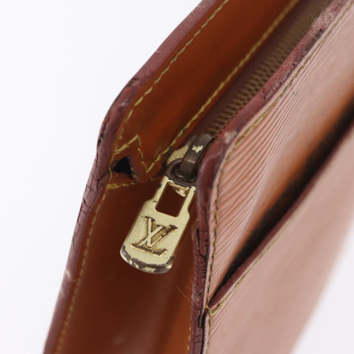 LOUIS VUITTON Epi Pochette Homme Clutch Bag Zipangu Gold M52528 LV Auth 205841