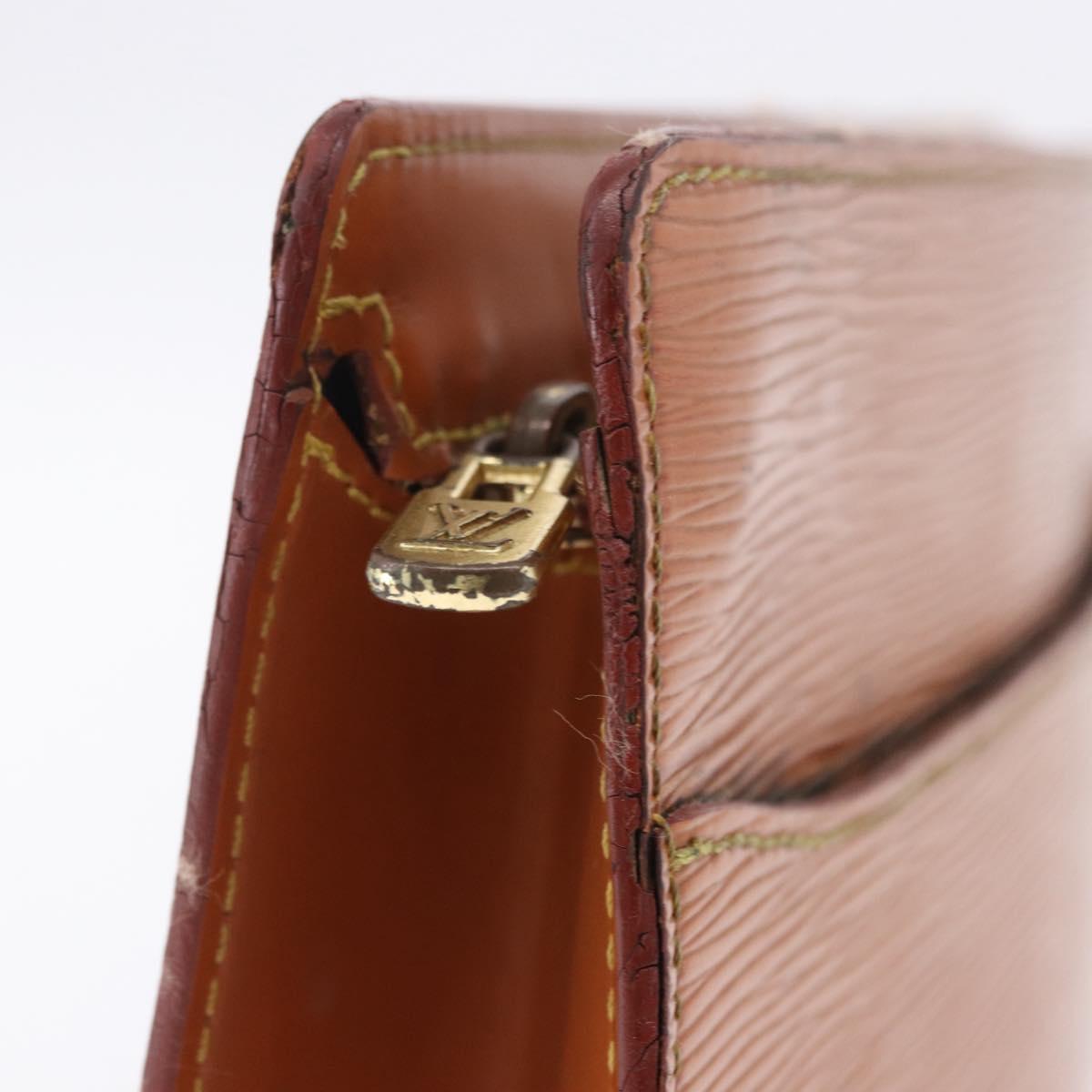LOUIS VUITTON Epi Pochette Homme Clutch Bag Zipangu Gold M52528 LV Auth 205841