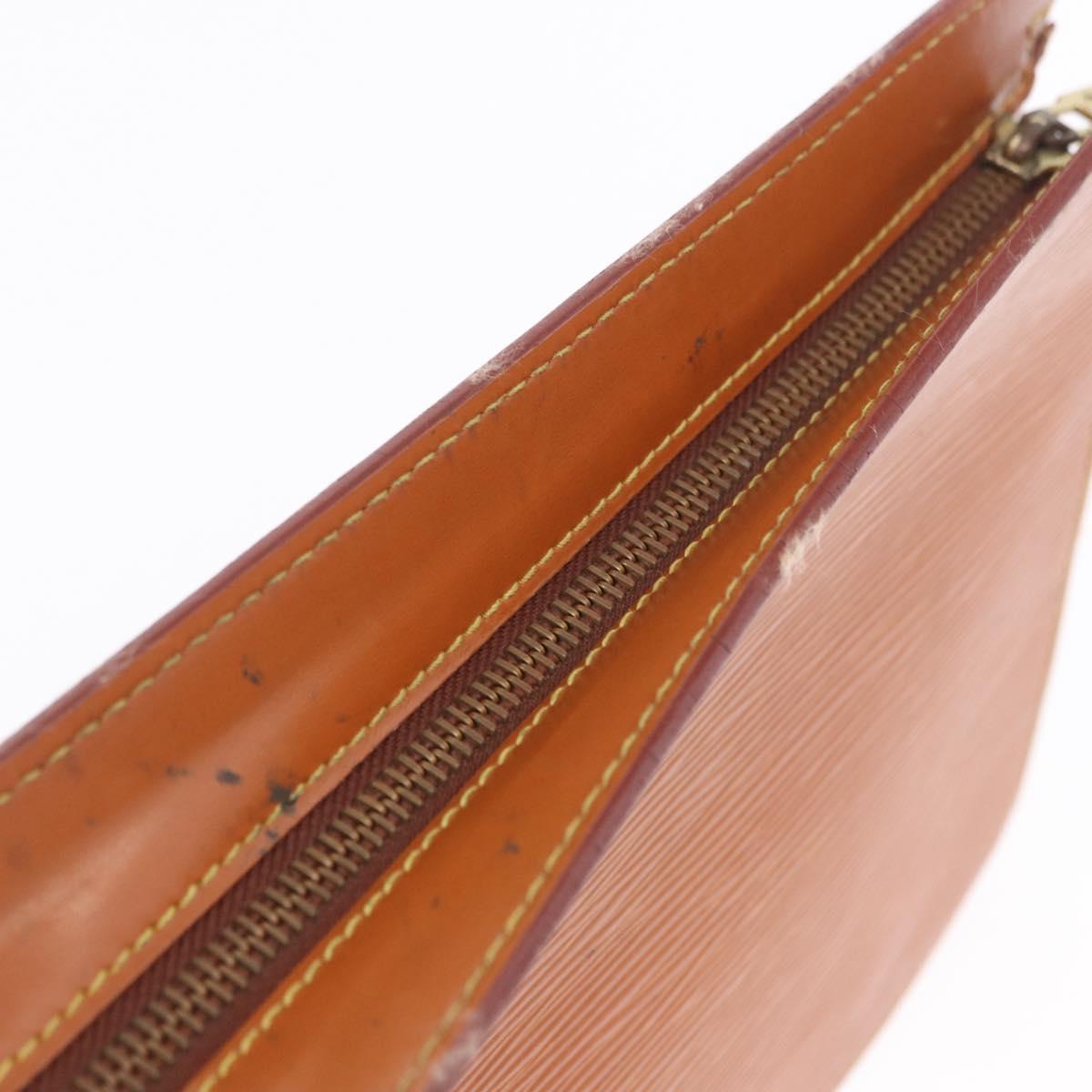 LOUIS VUITTON Epi Pochette Homme Clutch Bag Zipangu Gold M52528 LV Auth 205841