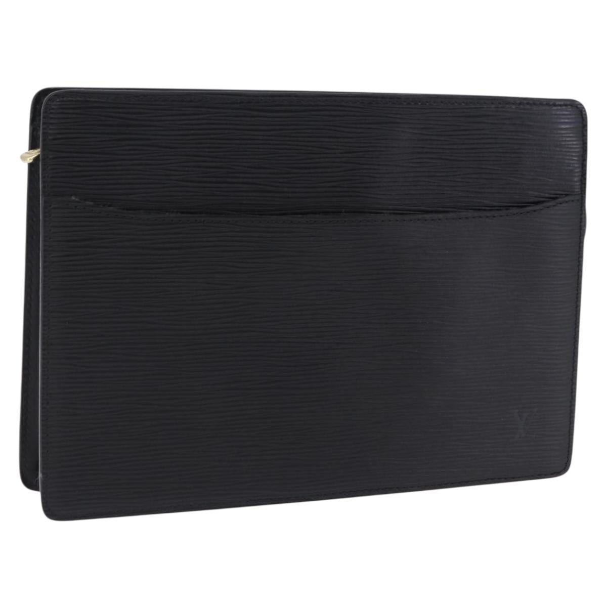 LOUIS VUITTON Epi Pochette Homme Clutch Bag Black M52522 LV Auth 205843A