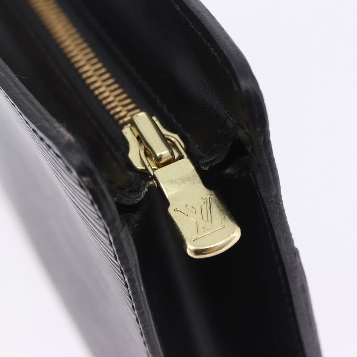 LOUIS VUITTON Epi Pochette Homme Clutch Bag Black M52522 LV Auth 205843A