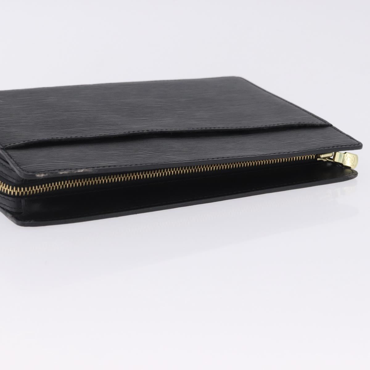 LOUIS VUITTON Epi Pochette Homme Clutch Bag Black M52522 LV Auth 205843A