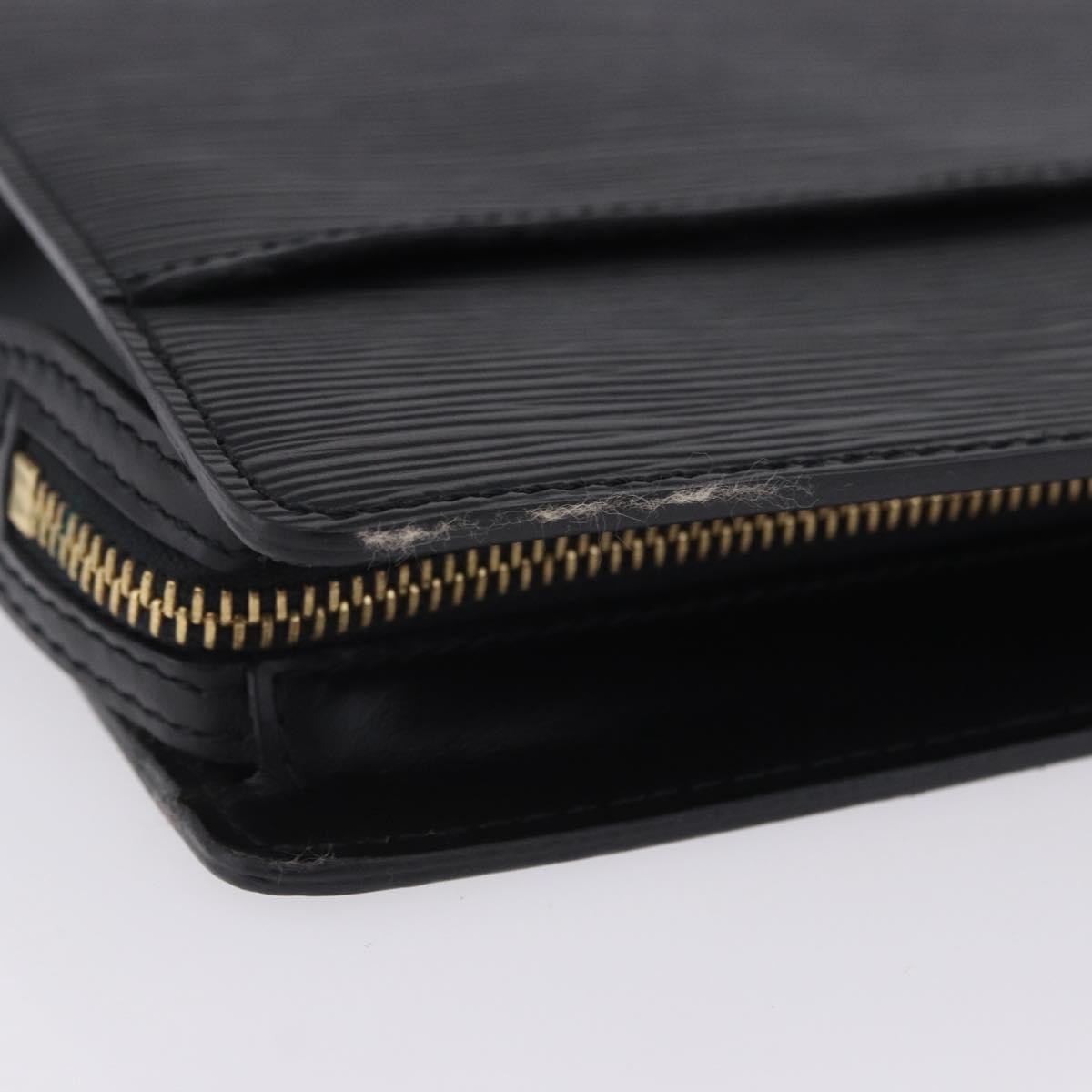 LOUIS VUITTON Epi Pochette Homme Clutch Bag Black M52522 LV Auth 205843A