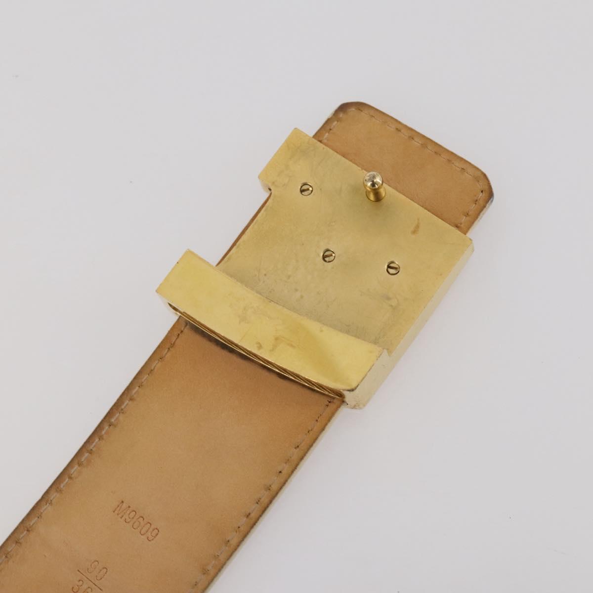 LOUIS VUITTON Damier Azur Ceinture LV Initial Belt M0325 LV Auth 205856