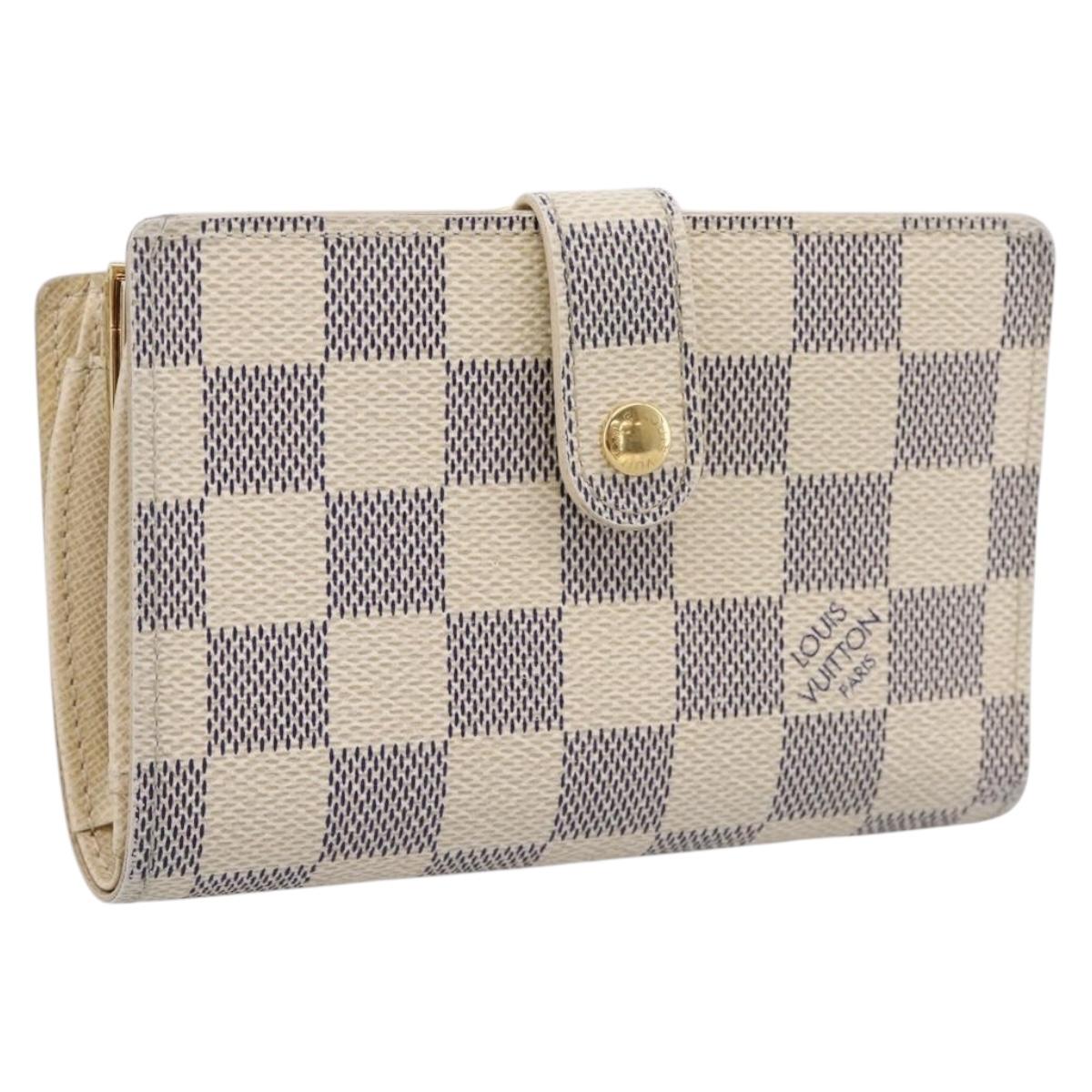 LOUIS VUITTON Damier Azur Portefeuille Viennois Wallet N61676 LV Auth 205857V