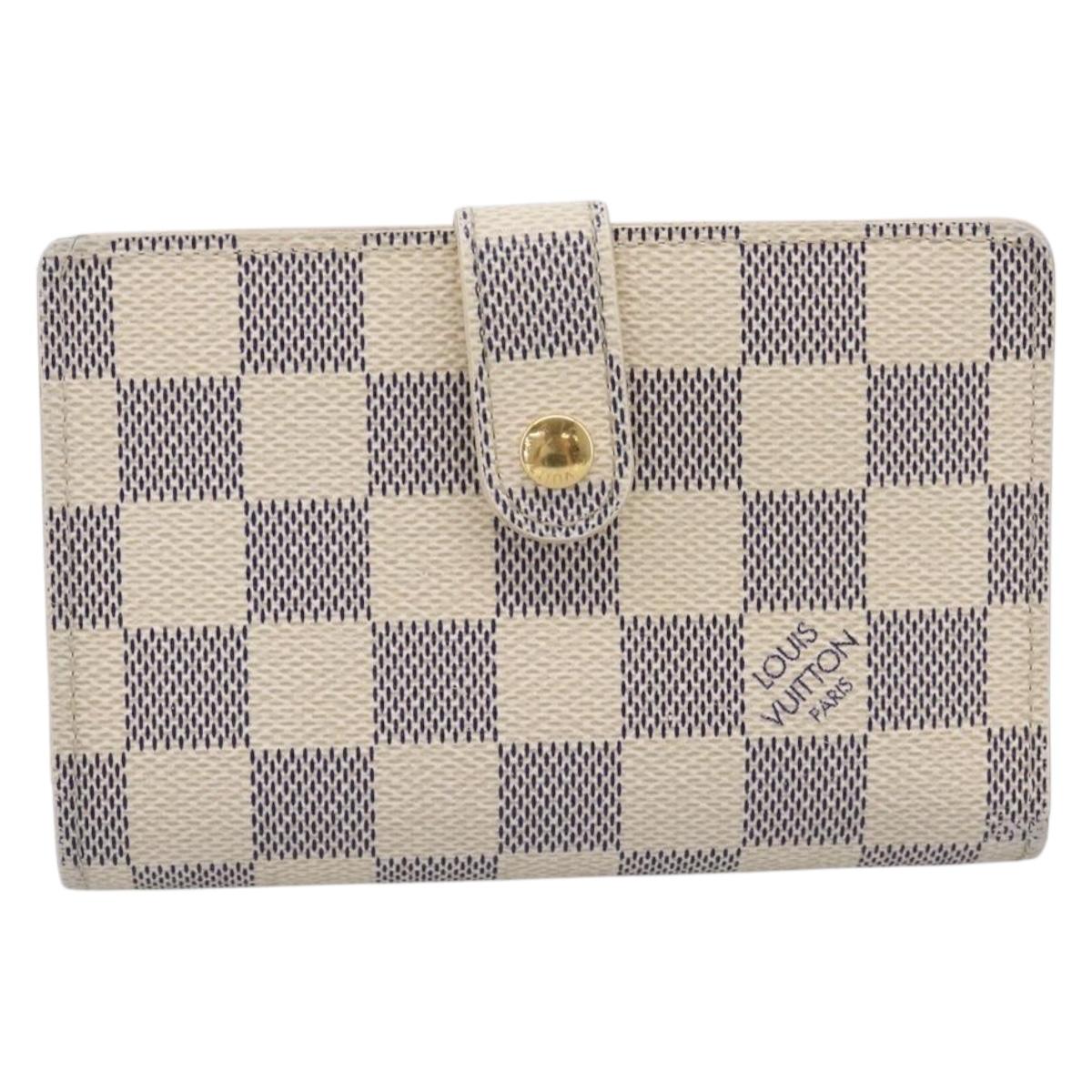 LOUIS VUITTON Damier Azur Portefeuille Viennois Wallet N61676 LV Auth 205857V