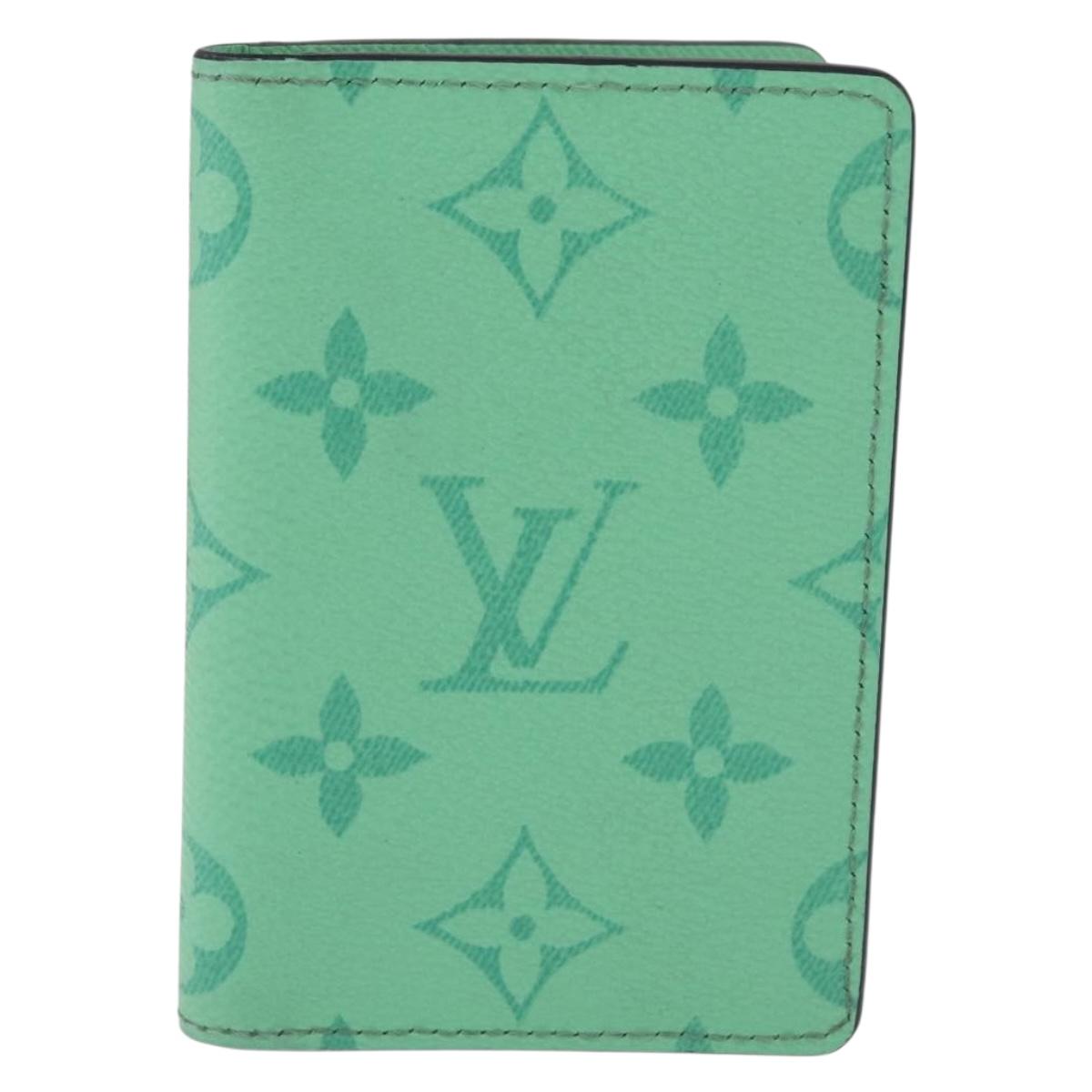 LOUIS VUITTON Organizer Dupoch Card Case Mint Green M27652 LV Auth 205859M