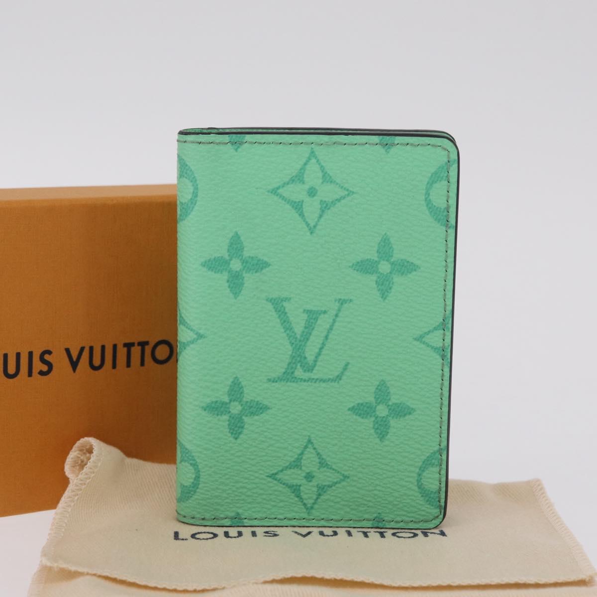 LOUIS VUITTON Organizer Dupoch Card Case Mint Green M27652 LV Auth 205859M