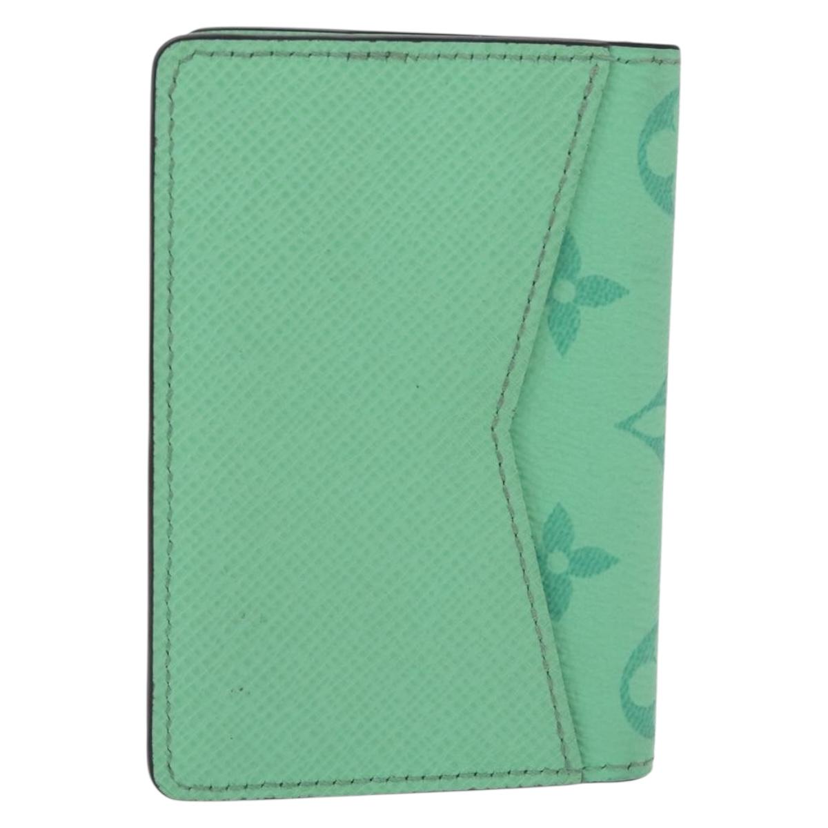 LOUIS VUITTON Organizer Dupoch Card Case Mint Green M27652 LV Auth 205859M