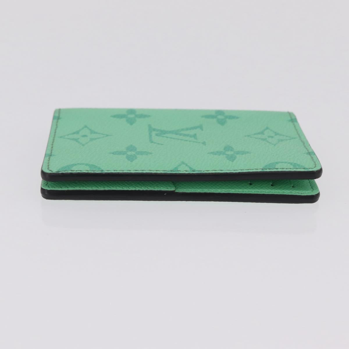 LOUIS VUITTON Organizer Dupoch Card Case Mint Green M27652 LV Auth 205859M