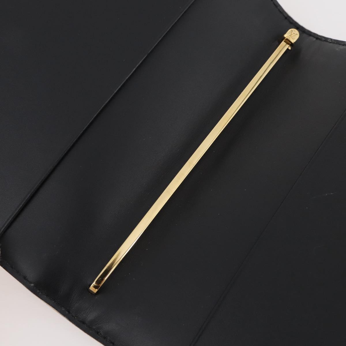 LOUIS VUITTON Suhari Agenda PM Partner Planner Leather Black R21031 Auth 205860A