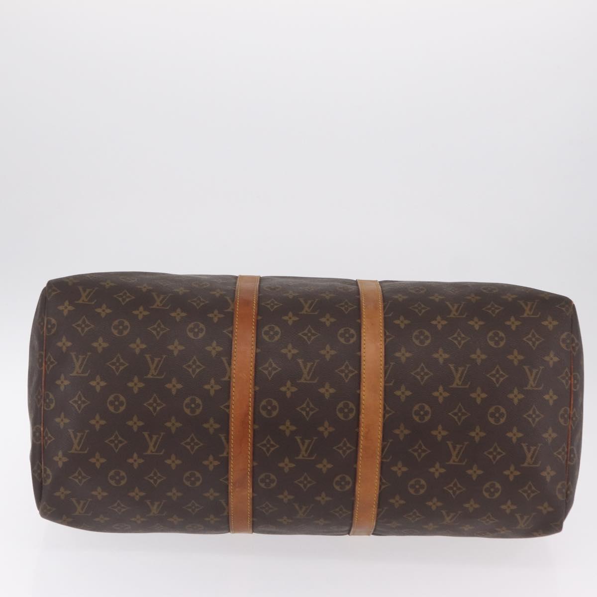 LOUIS VUITTON Monogram Keepall 55 Boston Bag M41424 LV Auth 205870