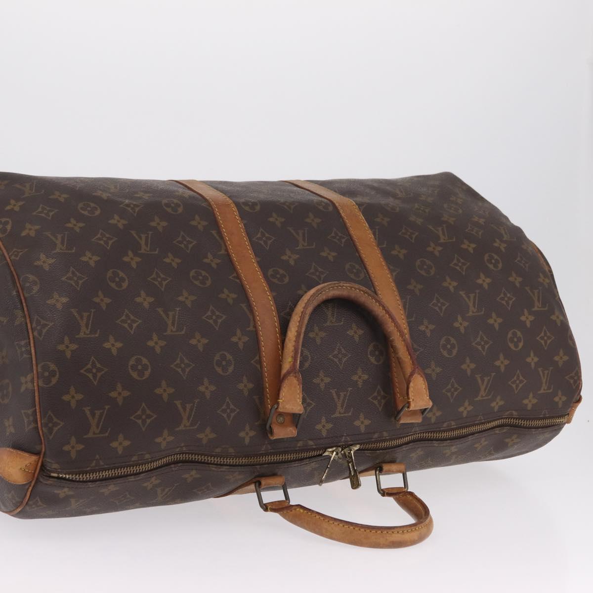 LOUIS VUITTON Monogram Keepall 55 Boston Bag M41424 LV Auth 205870