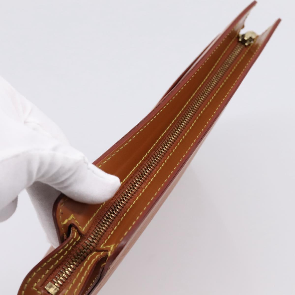 LOUIS VUITTON Epi Pochette Homme Clutch Bag Zipangu Gold M52528 LV Auth 205876A