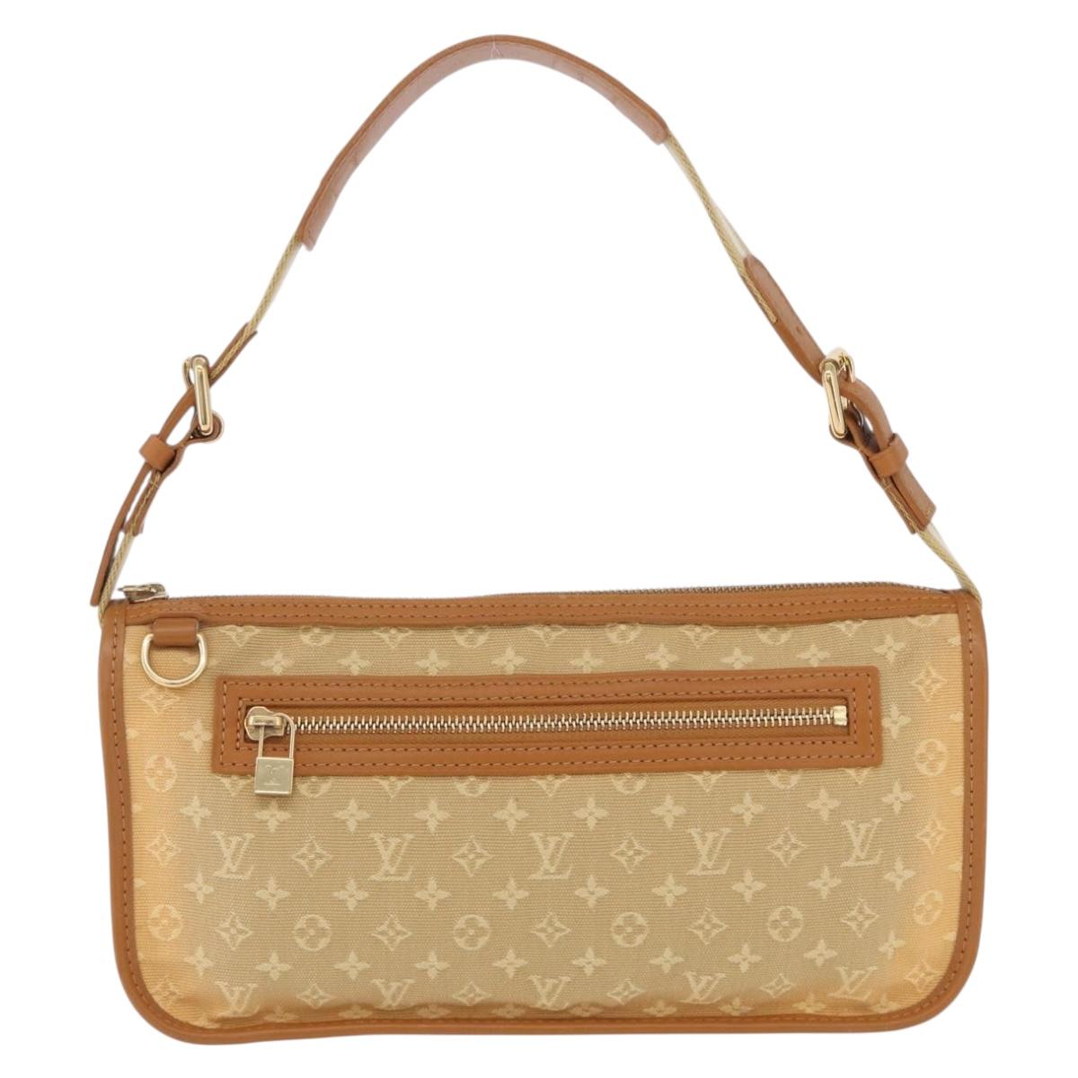 LOUIS VUITTON Monogram Mini Pochette Catrain Bag Beige M92333 LV Auth 205884