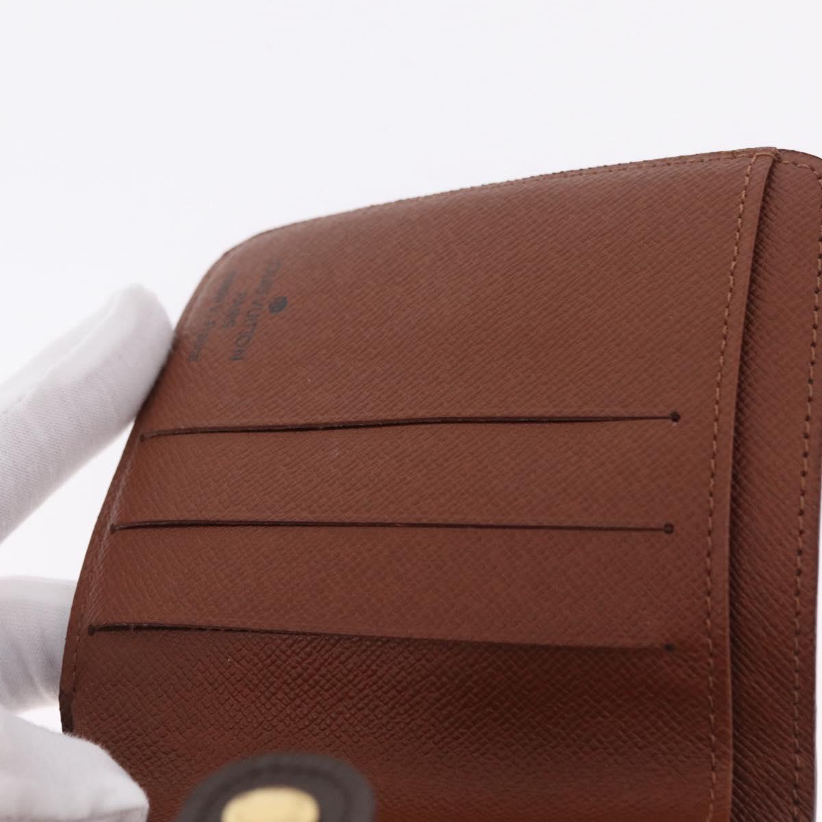 LOUIS VUITTON Monogram Compact zip Wallet M61667 LV Auth 205889V