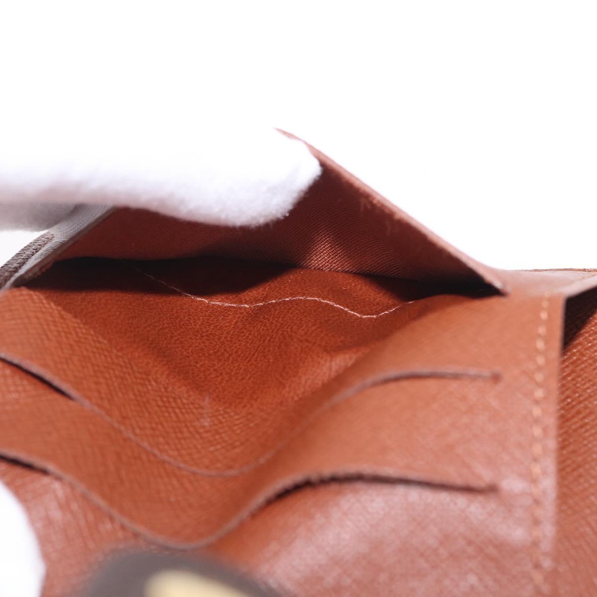 LOUIS VUITTON Monogram Compact zip Wallet M61667 LV Auth 205889V