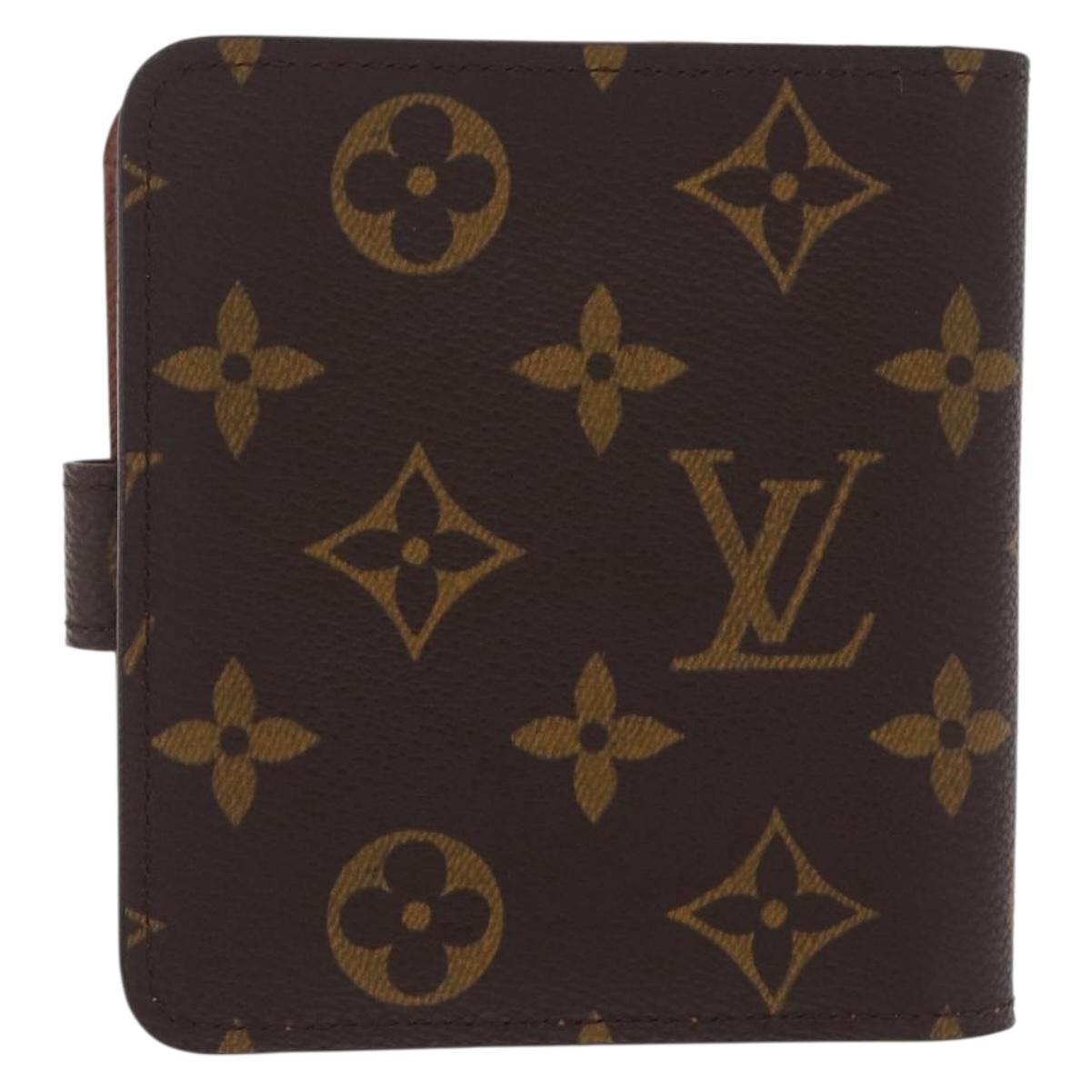 LOUIS VUITTON Monogram Compact zip Wallet M61667 LV Auth 205889V