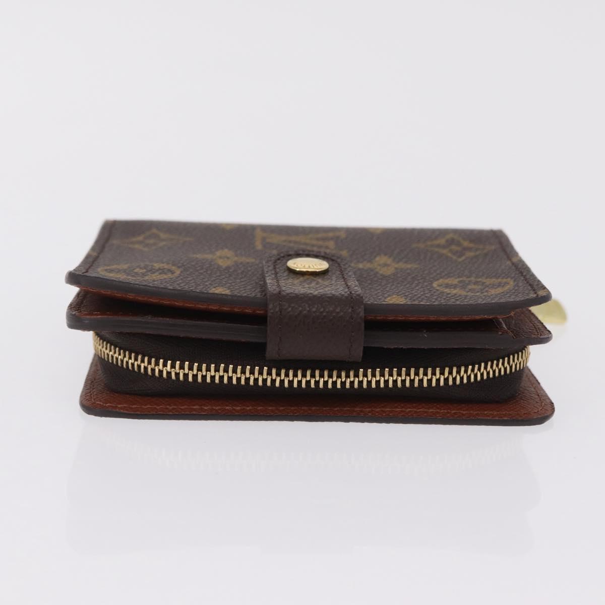 LOUIS VUITTON Monogram Compact zip Wallet M61667 LV Auth 205889V