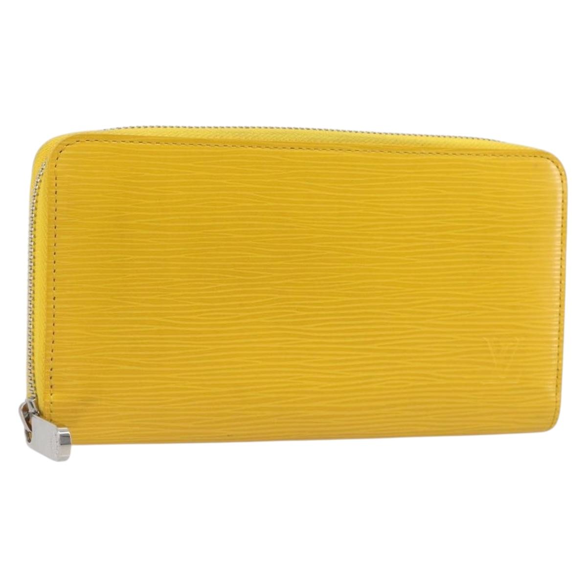 LOUIS VUITTON Epi Zippy Wallet Long Wallet Yellow M60309 LV Auth 205890V