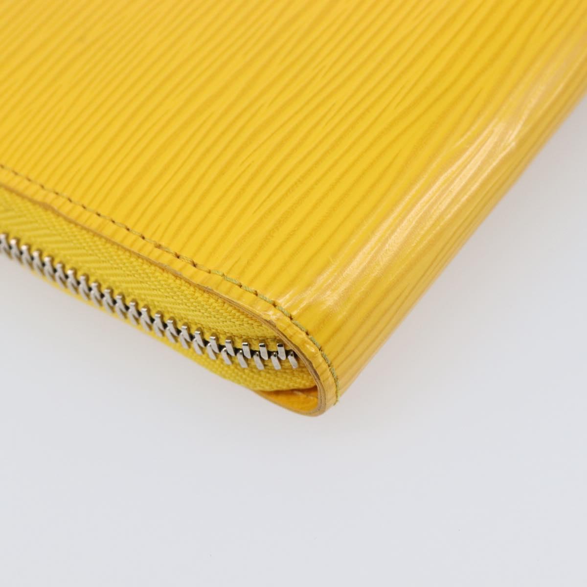 LOUIS VUITTON Epi Zippy Wallet Long Wallet Yellow M60309 LV Auth 205890V