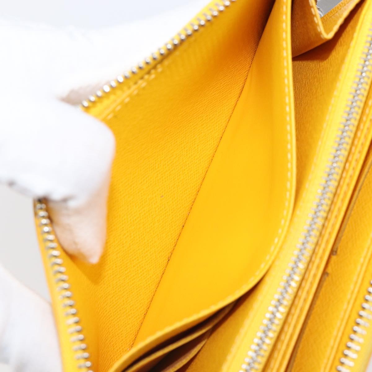 LOUIS VUITTON Epi Zippy Wallet Long Wallet Yellow M60309 LV Auth 205890V