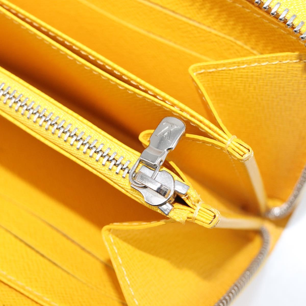 LOUIS VUITTON Epi Zippy Wallet Long Wallet Yellow M60309 LV Auth 205890V