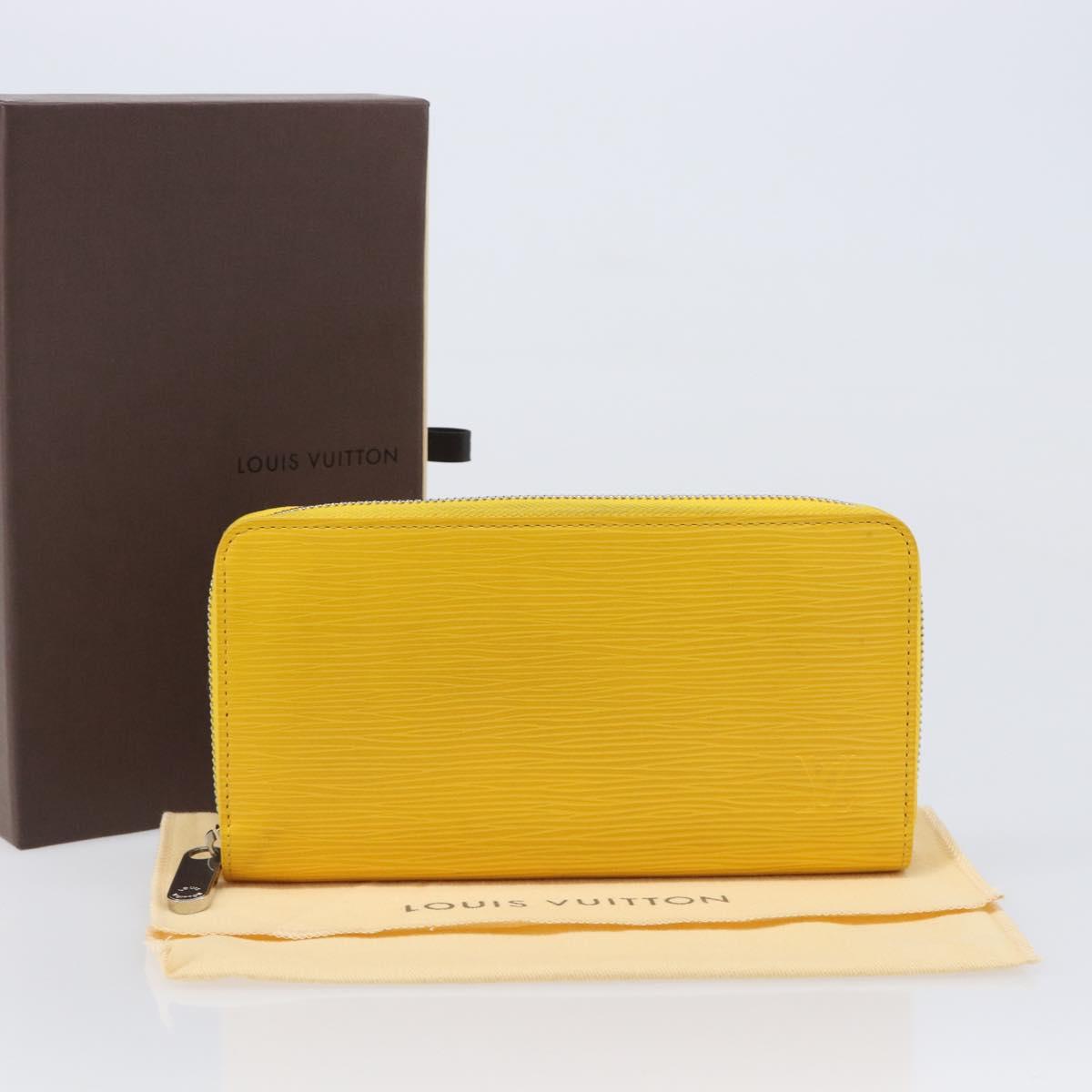 LOUIS VUITTON Epi Zippy Wallet Long Wallet Yellow M60309 LV Auth 205890V