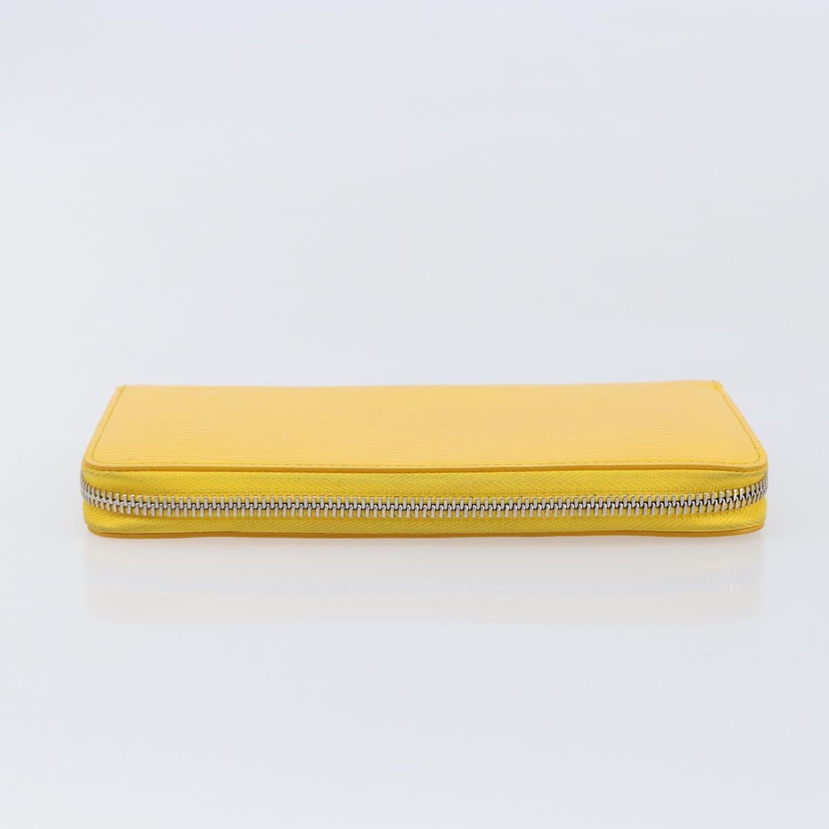 LOUIS VUITTON Epi Zippy Wallet Long Wallet Yellow M60309 LV Auth 205890V