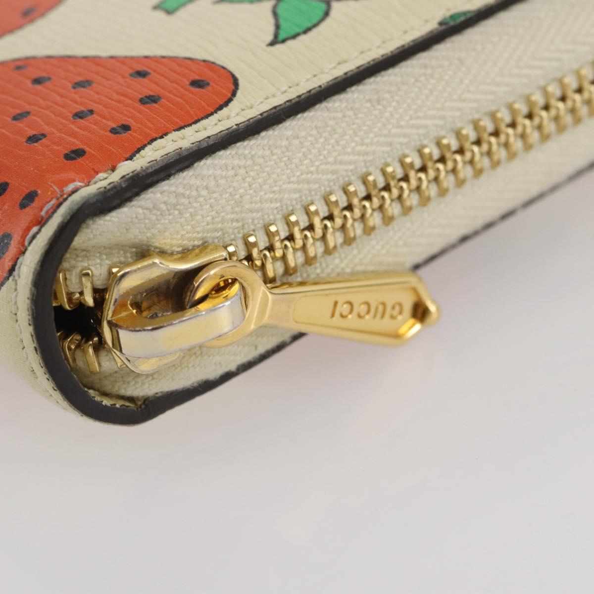 GUCCI Zumi Long Wallet Leather Multicolor Gold Tone 570661 Auth 205893V