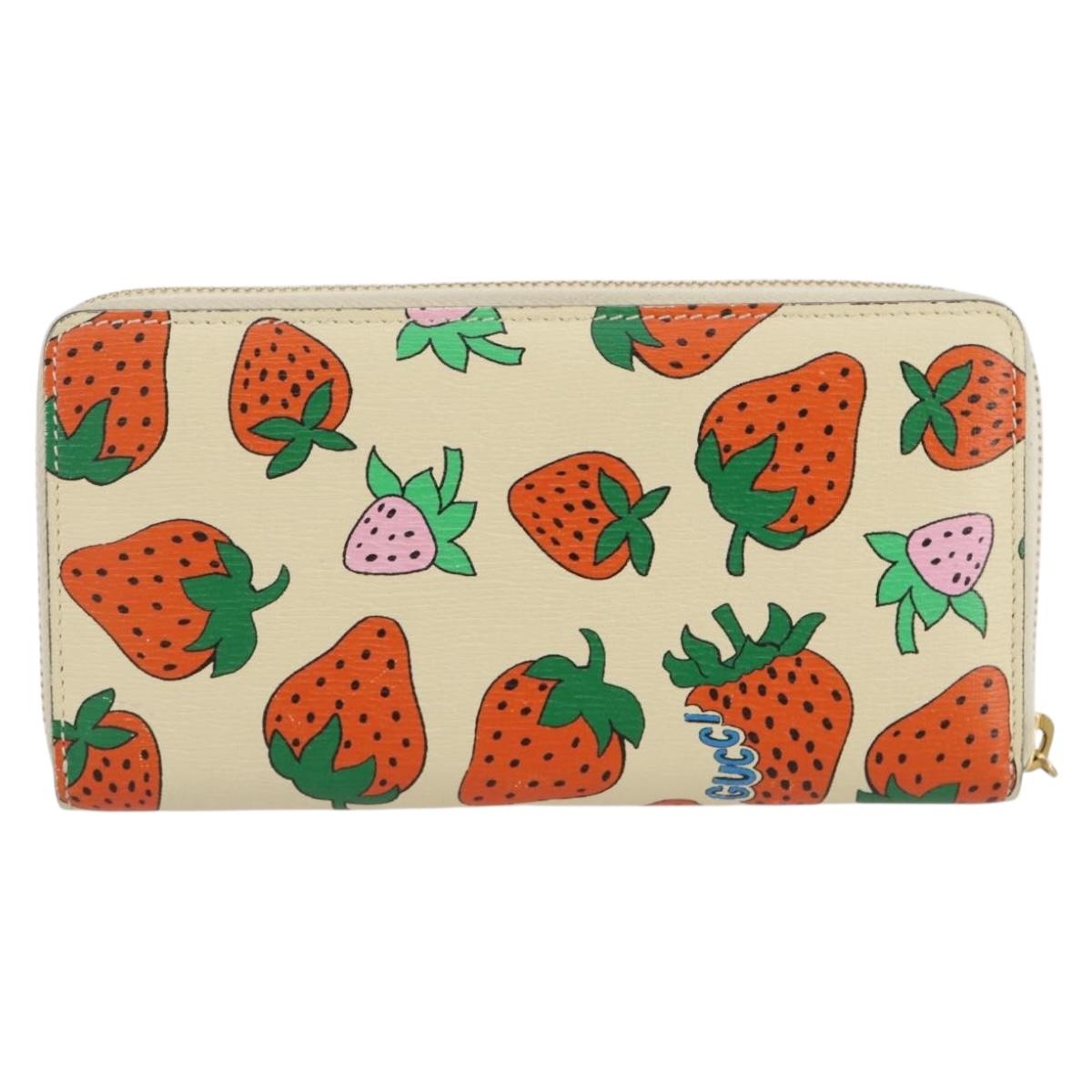 GUCCI Zumi Long Wallet Leather Multicolor Gold Tone 570661 Auth 205893V