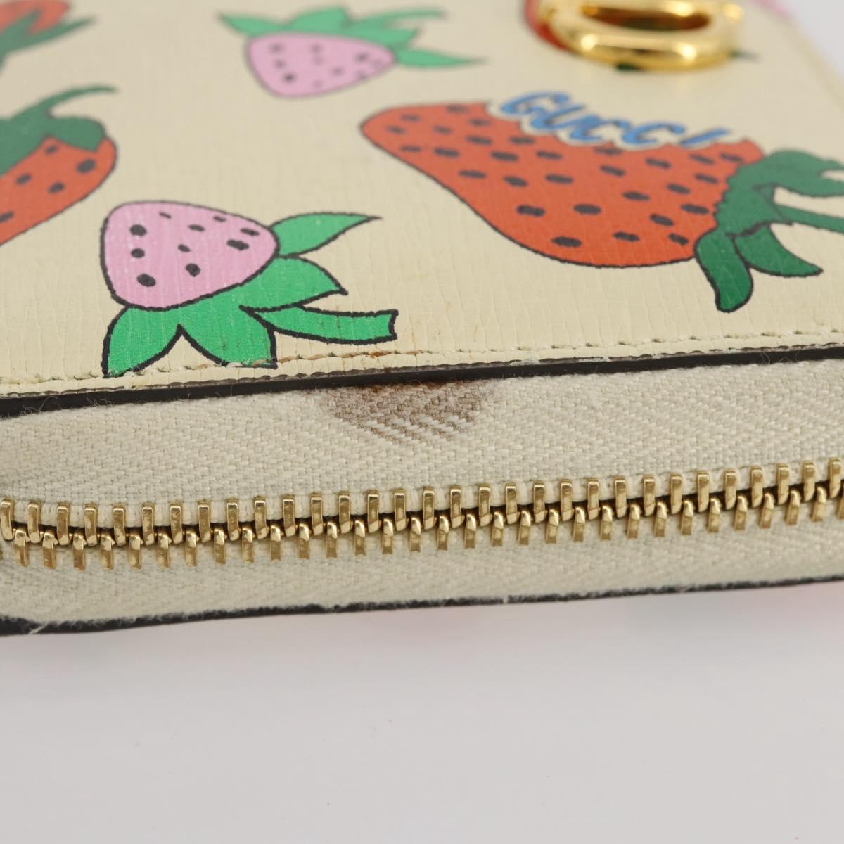 GUCCI Zumi Long Wallet Leather Multicolor Gold Tone 570661 Auth 205893V