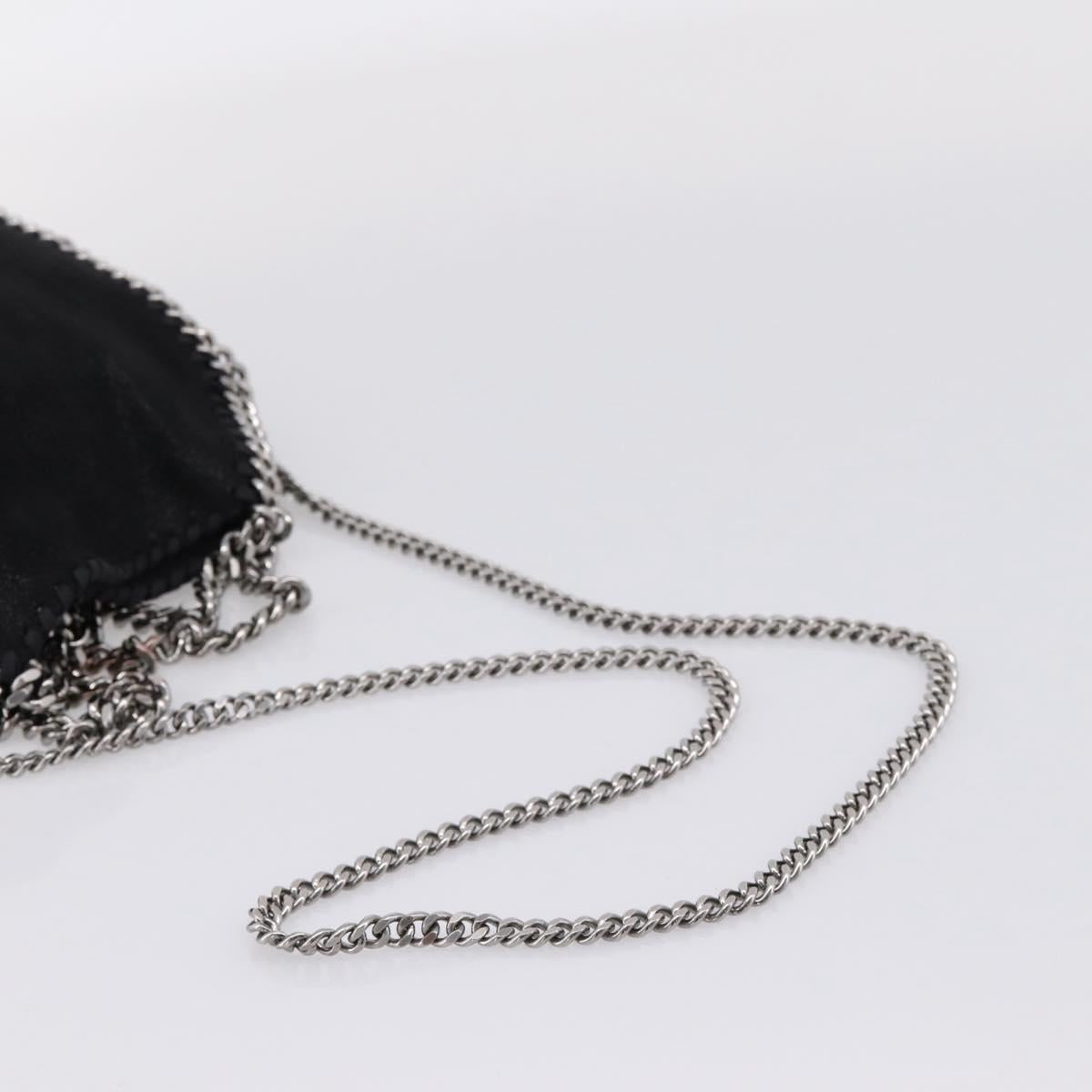 Stella MacCartney Falabella Chain Shoulder Bag Polyester 2way Black Auth 205905A