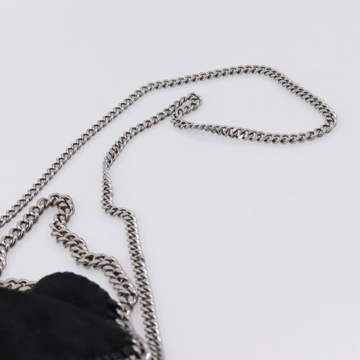 Stella MacCartney Falabella Chain Shoulder Bag Polyester 2way Black Auth 205905A