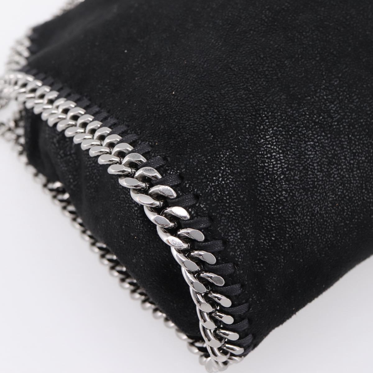 Stella MacCartney Falabella Chain Shoulder Bag Polyester 2way Black Auth 205905A