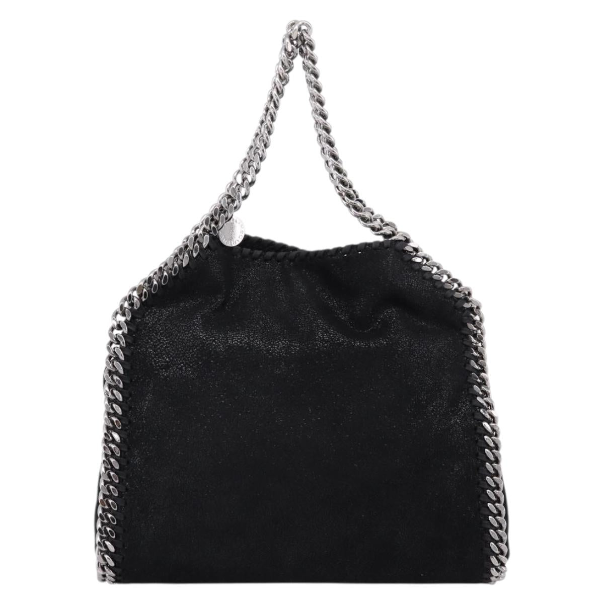 Stella MacCartney Falabella Chain Shoulder Bag Polyester 2way Black Auth 205905A