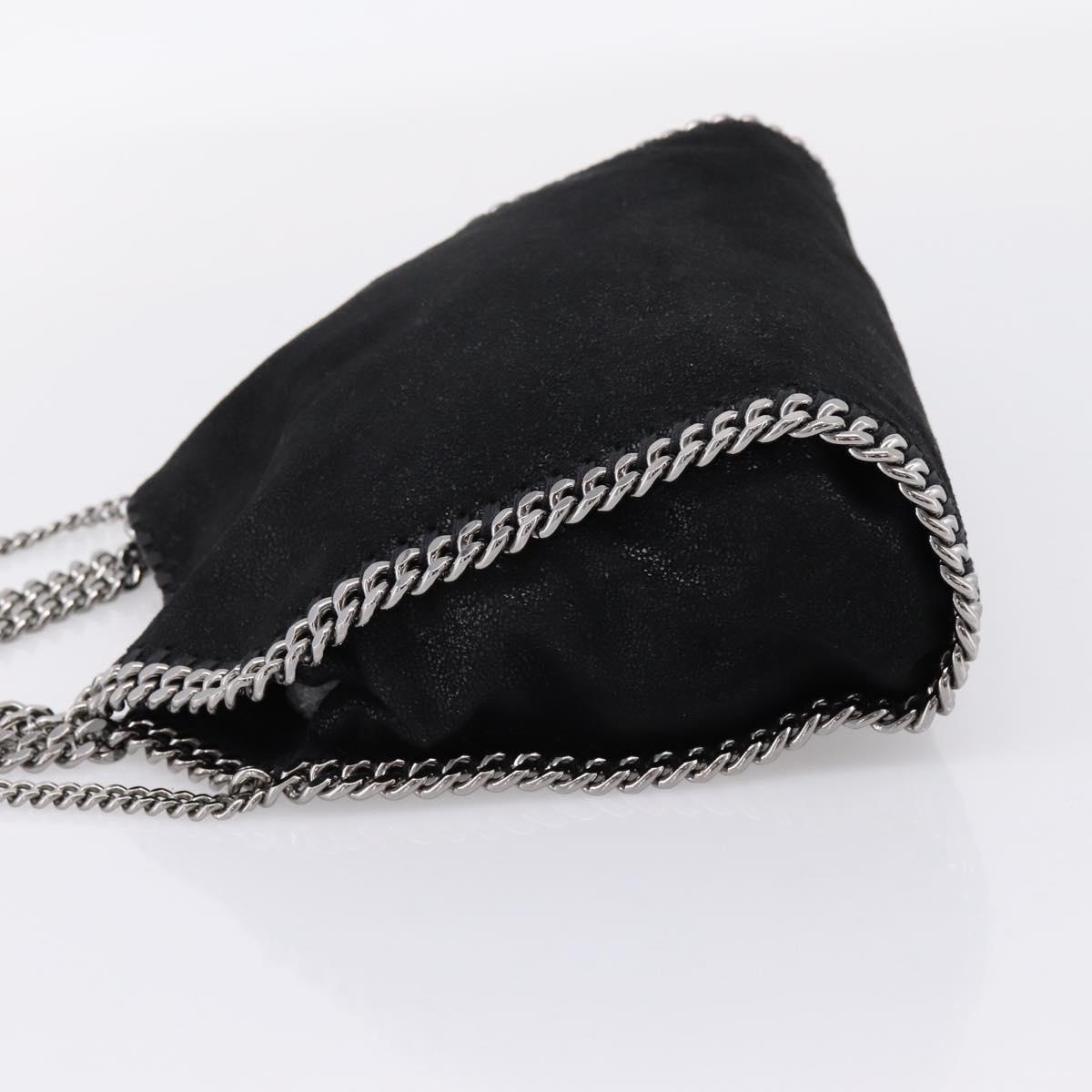 Stella MacCartney Falabella Chain Shoulder Bag Polyester 2way Black Auth 205905A