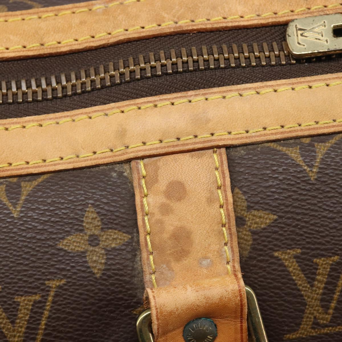 LOUIS VUITTON Monogram Sac Souple 45 Boston Bag M41624 LV Auth 205907