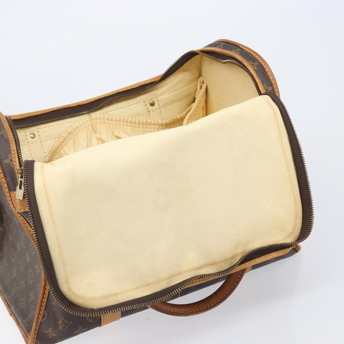 LOUIS VUITTON Monogram Sac Chasseur 40 Pet Carry M41924 LV Auth 205908