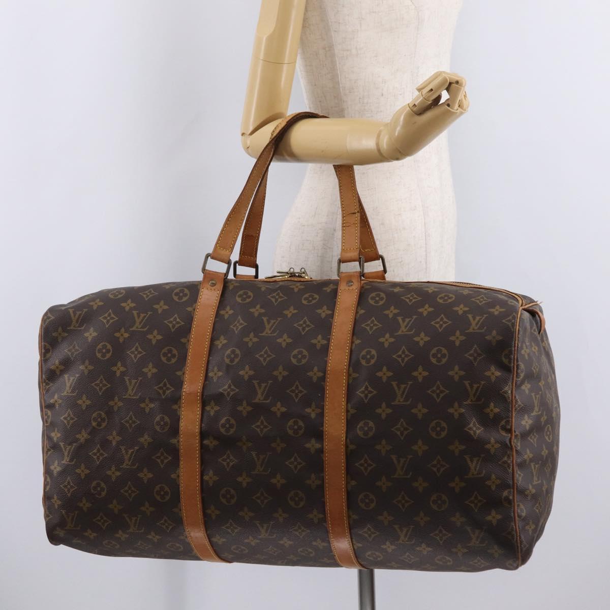 LOUIS VUITTON Monogram Sac Souple 55 Boston Bag M41622 LV Auth 205911