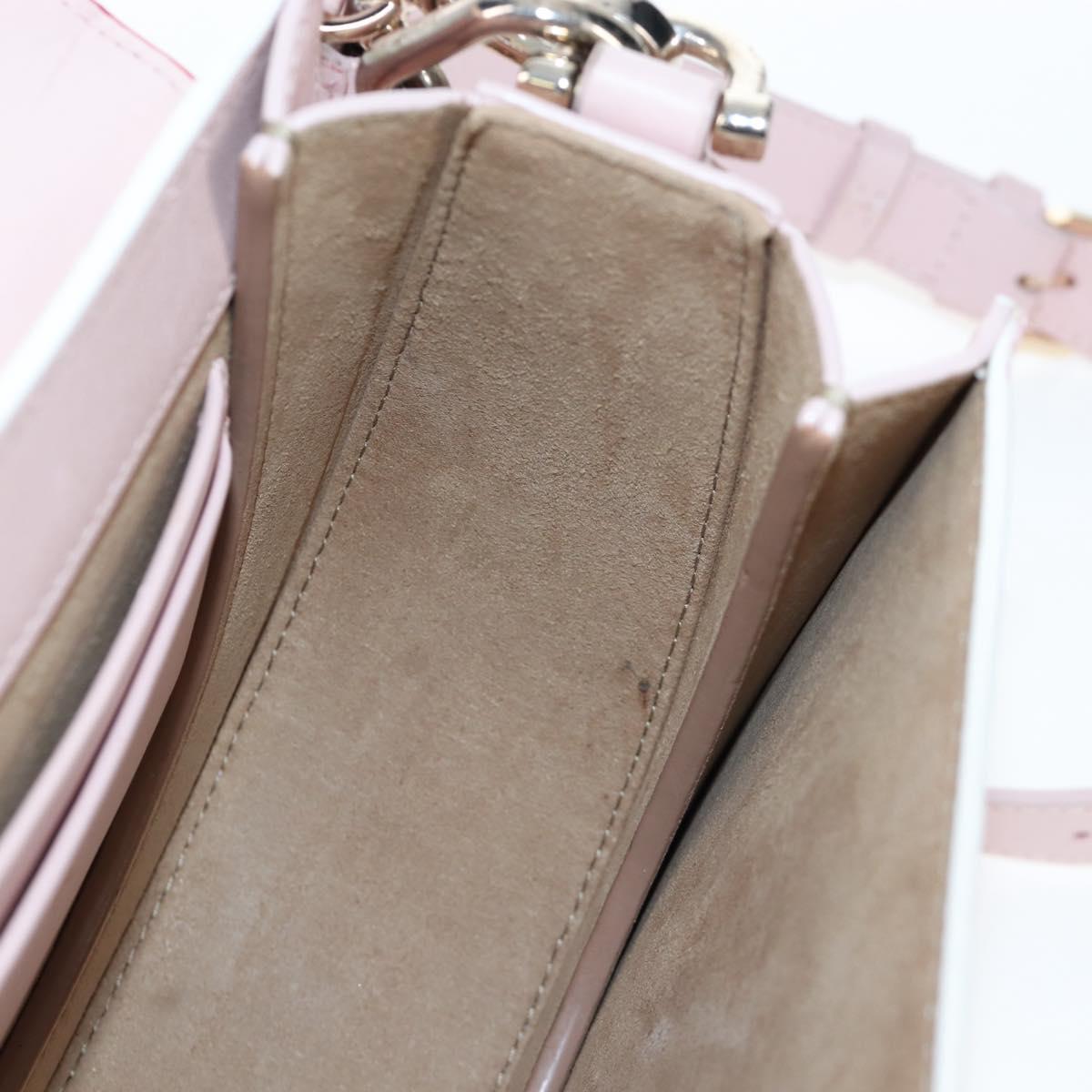 MCM Vicetos Tracy Shoulder Bag PVC Leather Pink Silver Auth 205914V