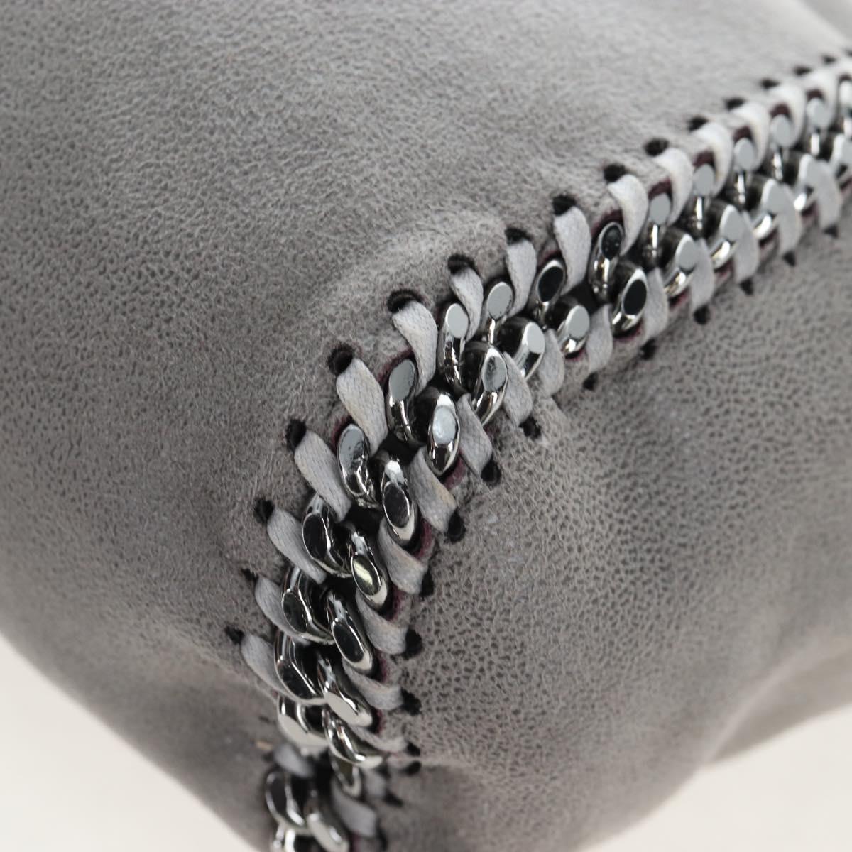 Stella MacCartney Falabella Chain Shoulder Bag Polyester 2way Gray Auth 205919V