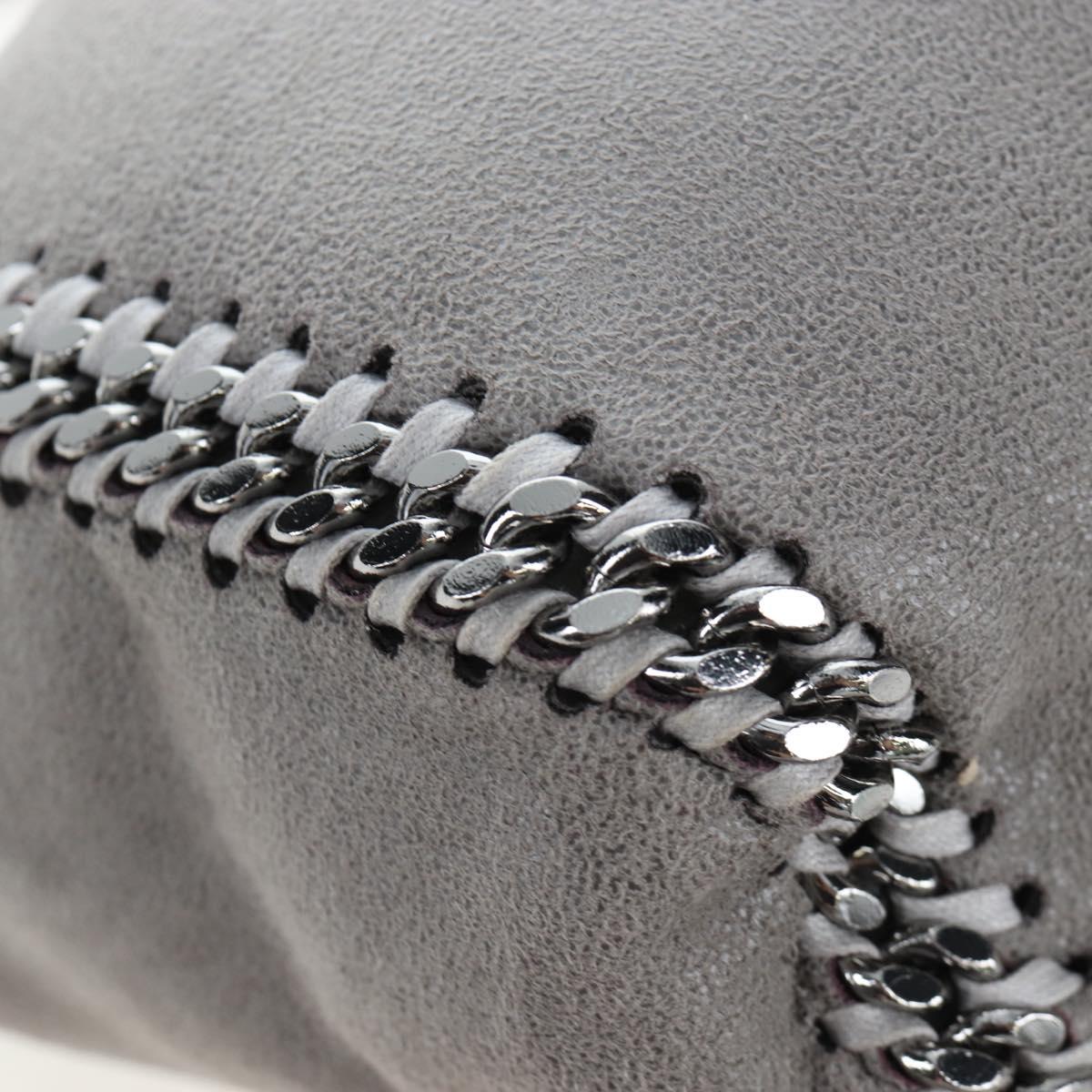 Stella MacCartney Falabella Chain Shoulder Bag Polyester 2way Gray Auth 205919V